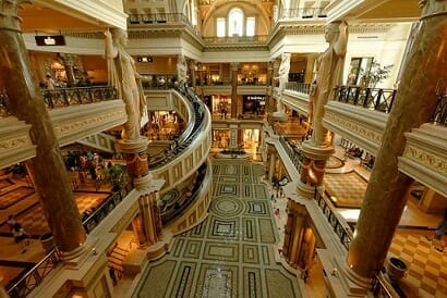 Caesars Palace Forum Shops is the most success mall in the United States