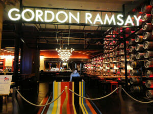 The entrance to Gordon Ramsay Pub & Grill at Caesars Palace