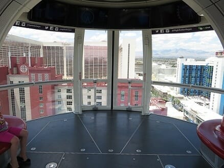 Inside one of the High Roller cabins