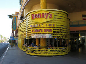 The Denny's on Fremont Street in downtown Las Vegas