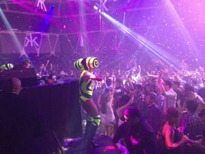 Inside Hakkasan nightclub at the MGM Grand in Las Vegas