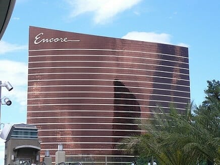 The self parking garage at the Encore is behind the resort