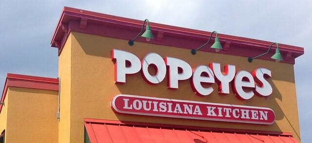 Popeyes Louisiana Kitchen is at the Excalibur Food Court