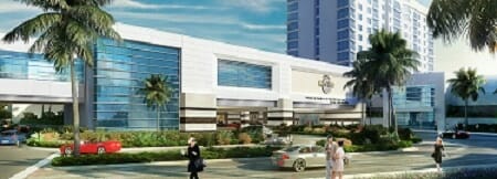 Renderings of the new valet area at the Seminole Hard Rock Tampa