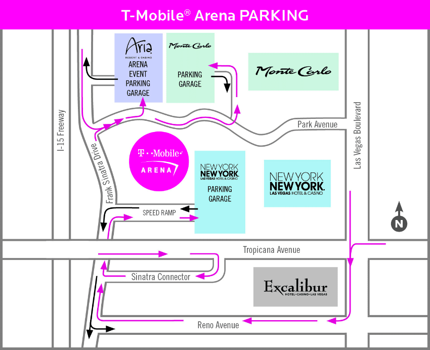 T Mobile Arena Parking Map