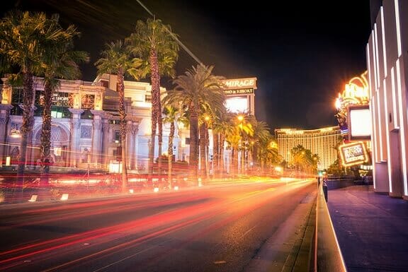 The Las Vegas Strip at night