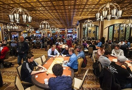 The Venetian poker room spreads a lot of $1-2 NL hold'em, while the Aria and the Bellagio (pictured here) offer $1 - $3