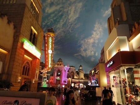 Some of the shops at the Miracle Mile