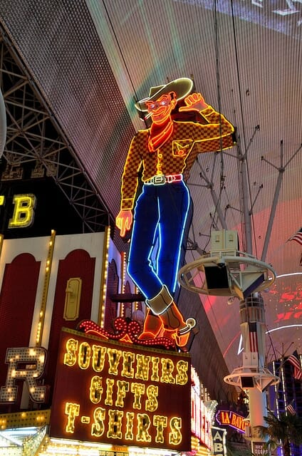 Vegas Vic welcomes you to Fremont Street