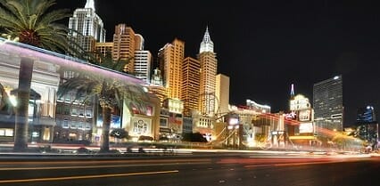 The southern end of the Las Vegas Strip