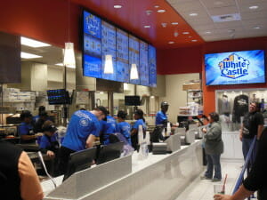 Inside the Busy White Castle on the Las Vegas Strip