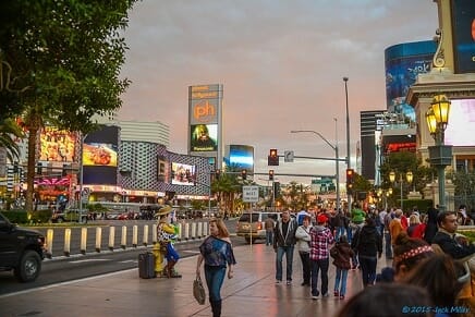 You can enjoy a nice walk on the Strip in February