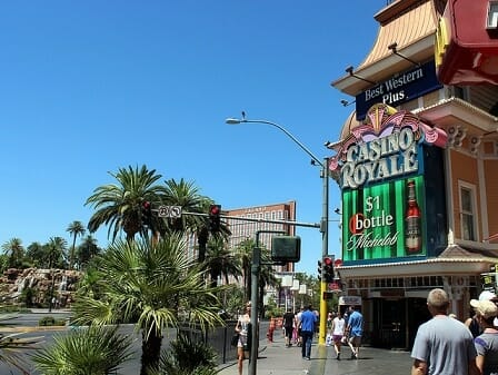 There's an Outback Steakhouse above Casino Royale on the Strip