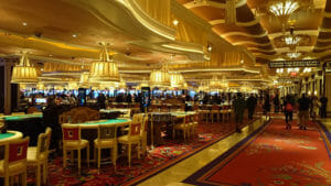 Casino space inside the Wynn