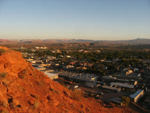 It's 123 miles from Las Vegas to here, St. George, Utah