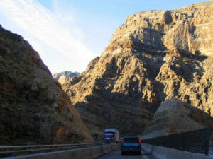 It's 42 miles from Mesquite to St. George, Utah