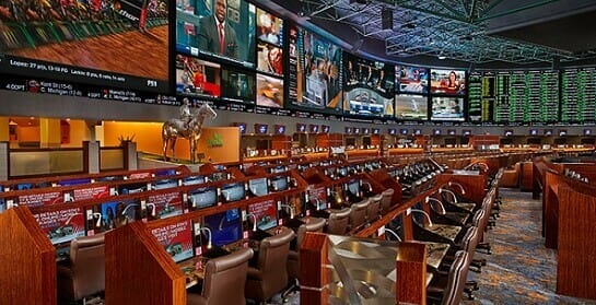 The Superbook at the Westgate is the largest sportsbook in Las Vegas