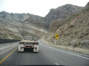 The climb up the Virgin River Gorge on the way to St. George