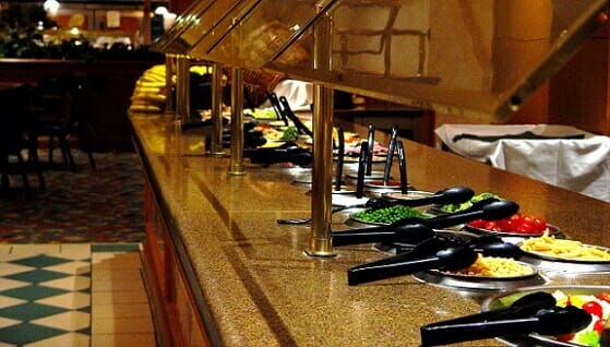 The salad bar at the Circus Circus Buffet