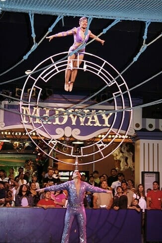 One of the free Circus Circus shows