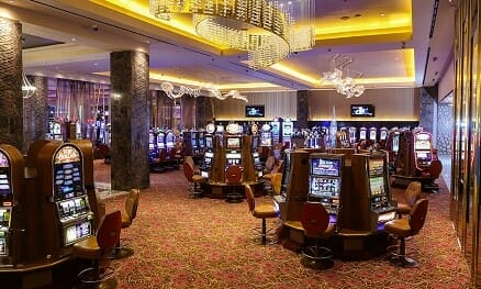 A few of the 5,000 plus slot machines at the Seminole Hard Rock Casino Tampa