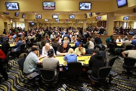 The poker room at BestBet Jacksonville