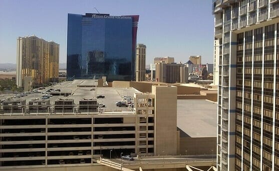 The lower left garage is for self parking for both the Horseshoe & the Paris Las Vegas