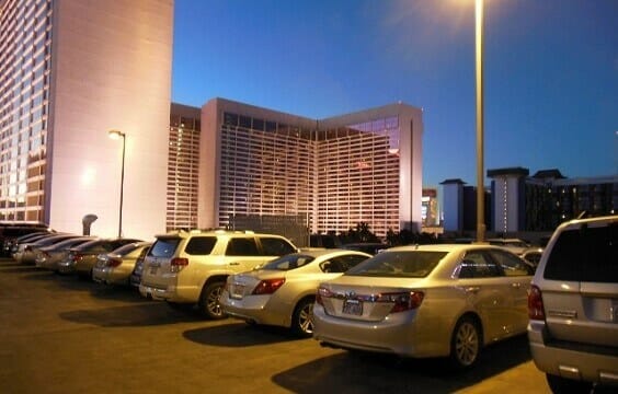 The top of the Flamingo's Parking Garage