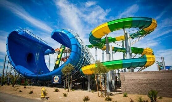 Wild Surf, (on the left), & Beach Blanket Banzai at Cowabunga Bay in Las Vegas