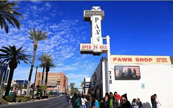 The Pawn Stars store is right on Las Vegas Boulevard