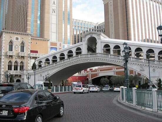 Entrance into the Venetian Parking Garage