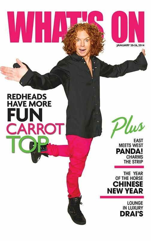 Carrot Top puts on 240 shows a year at the Luxor in Las Vegas