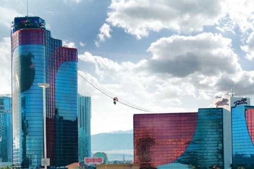 The Voodo Zipline at the Rio starts from the 50th floor