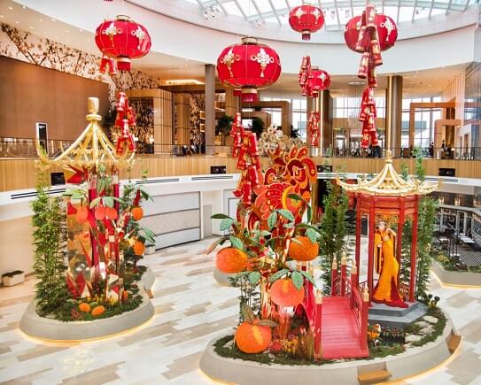 A Lunar New Year display at MGM's Conservatory