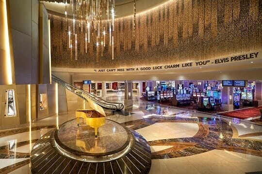 The Elvis Piano in the lobby of the Seminole Hard Rock Tampa Casino