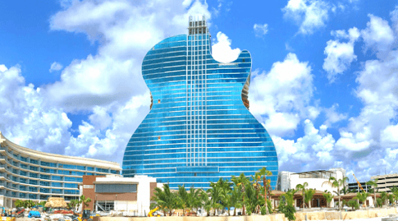 The Seminole Hard Rock Hollywood lets you sleep inside a giant guitar.