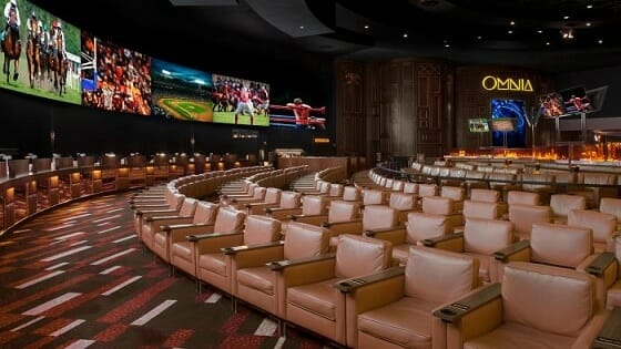 The magnificent sportsbook at Caesars Palace