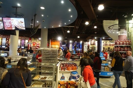 Inside the fun Hershey's Chocolate store in Las Vegas