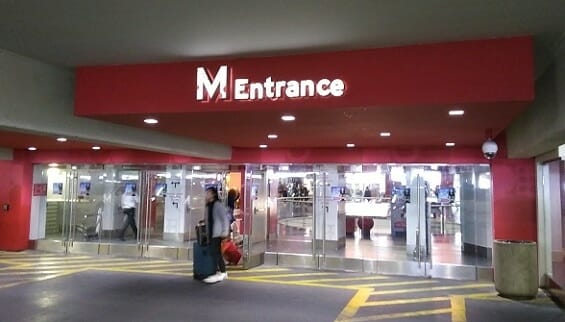 An entrance into the Miracle Mile Shops at Planet Hollywood from the parking garage