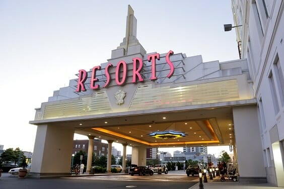 The valet parking area at Resorts Atlantic City