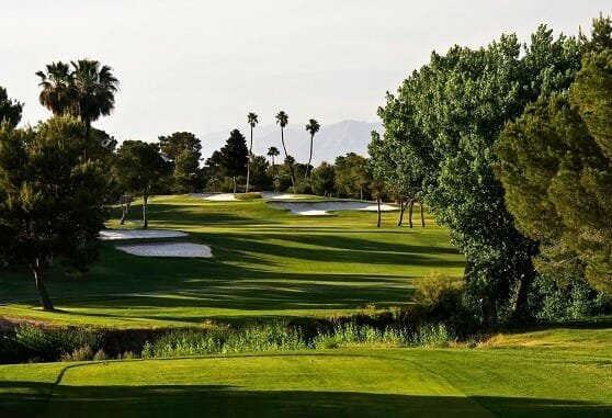 Tiger Woods won his first PGA event on these fairways at the Las Vegas National Golf Club