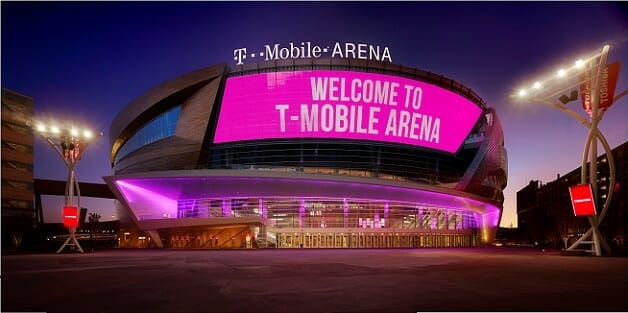 There is a pretty 2 acre plaza in front of T-Mobile Arena