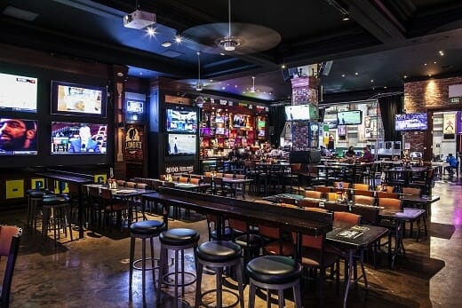 The inside of Blondies Sports Bar & Grill at the Miracle Mile Shops in Las Vegas