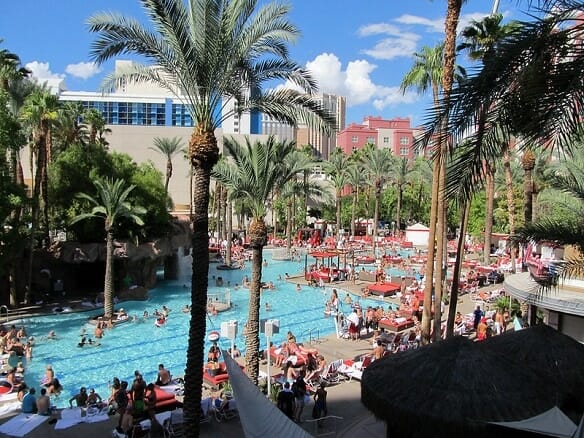 The Beach Club Pool at Flamingo Las Vegas NV, USA. Septemb…