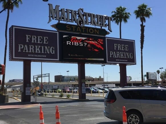 The Massive Surface Parking Lot Across The Street From Main Street Station Hotel Casino In Las Vegas 