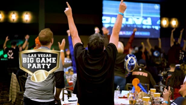 The Big Game Party at the Westgate has an open bar and buffet.