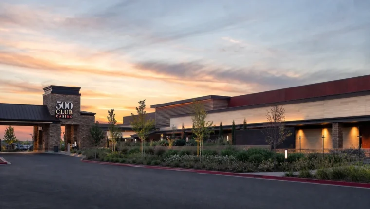 500 Club Casino Clovis 4 AI-generated exterior view of 500 Club Casino Clovis, Clovis, California.
