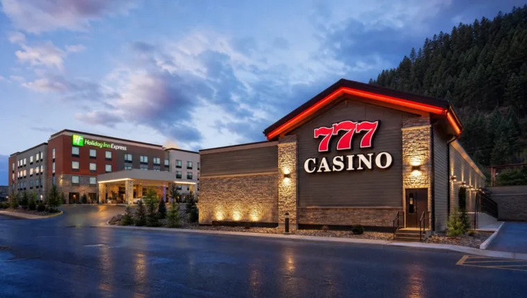 777 Casino at the Holiday Inn Express Deadwood 1 AI-generated exterior view of 777 Casino at the Holiday Inn Express Deadwood, Deadwood, South Dakota.
