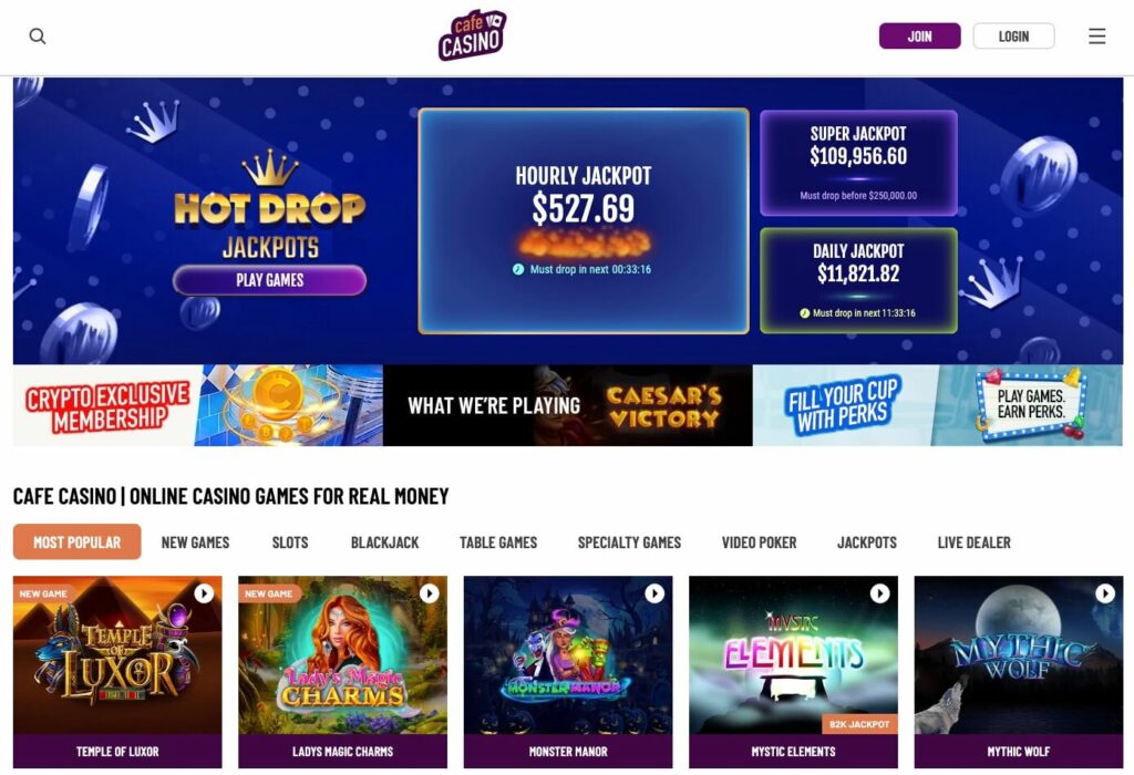 Online slots winners 1 Cafe Casino Hot Drop
