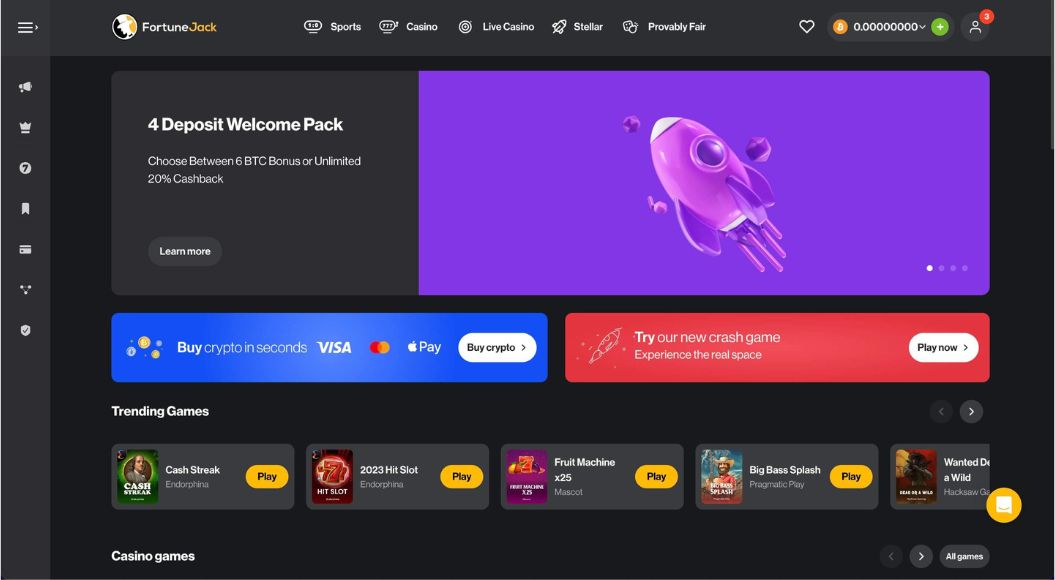 FortuneJack Crash Games